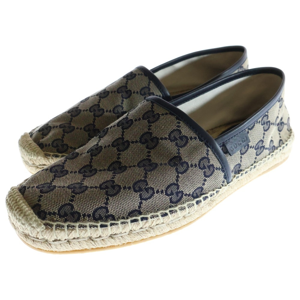 GUCCI(グッチ) GGロゴ エスパドリーユ スリッポン シューズ ベージュ 466903
