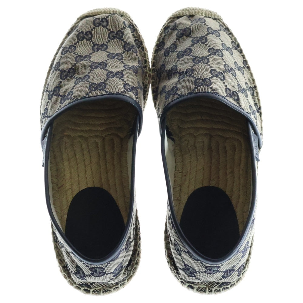 GUCCI(グッチ) GGロゴ エスパドリーユ スリッポン シューズ ベージュ 466903