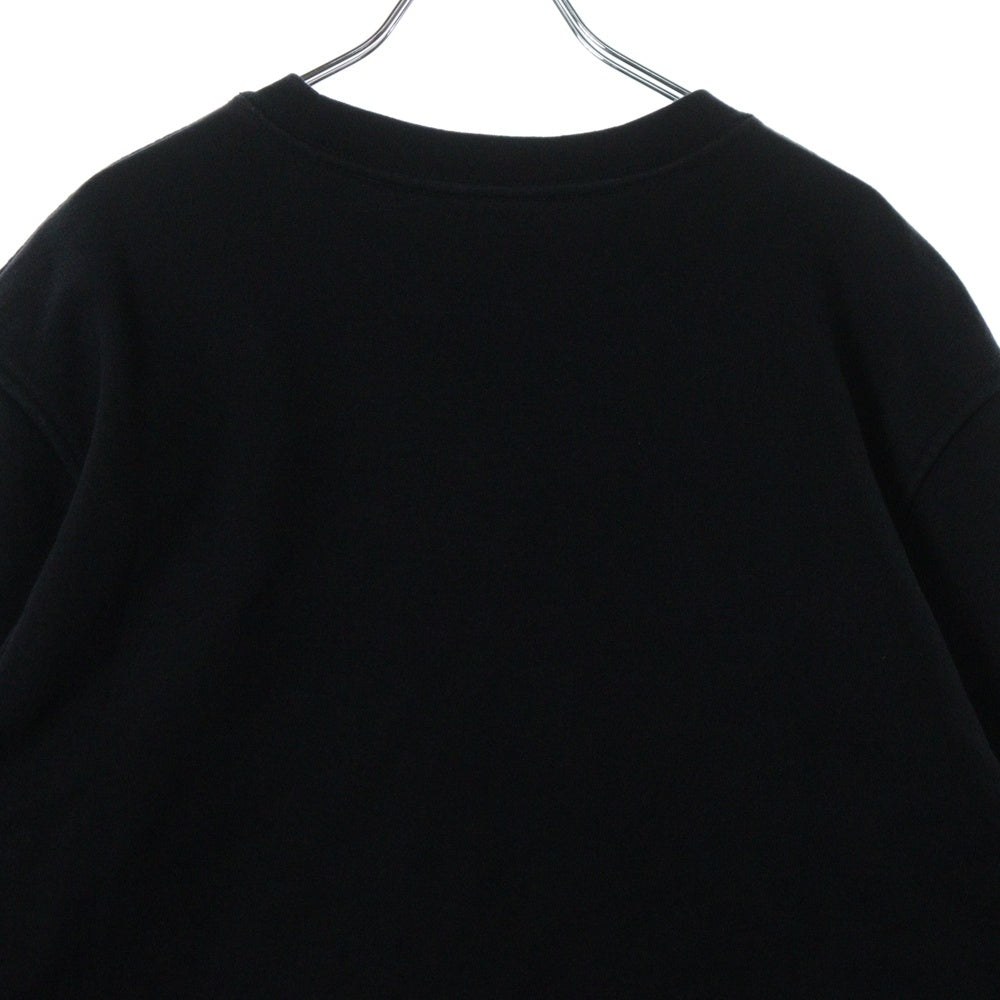 Y-3(ワイスリー) 21SS SQUARE LOGO CREW SWEATSHIRT ロゴプリント クルーネックスウェットトレーナー ブラック HB3324