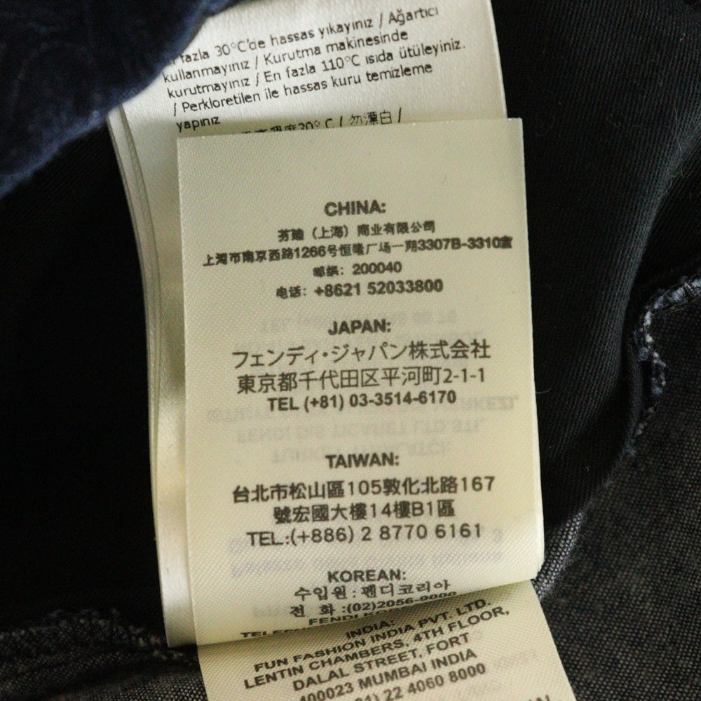 FENDI(フェンディ) ペイズリー 総柄 スラックスパンツ ネイビー FB0366 78C