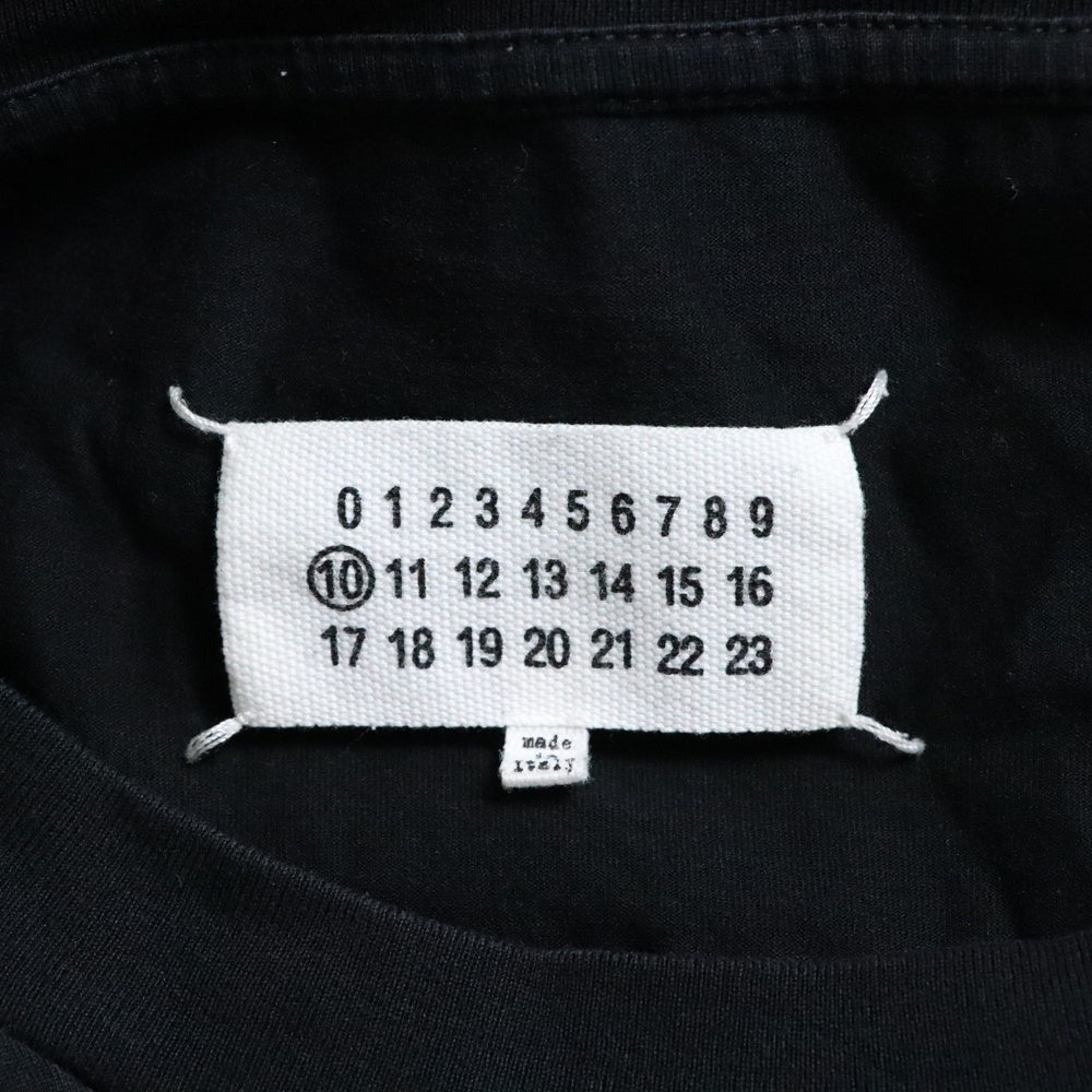 Maison Margiela 10(メゾン マルジェラ) 22AW ドット パンチホール カレンダーロゴ クルーネック 半袖Tシャツ カットソー ブラック S50GC0625 S22816