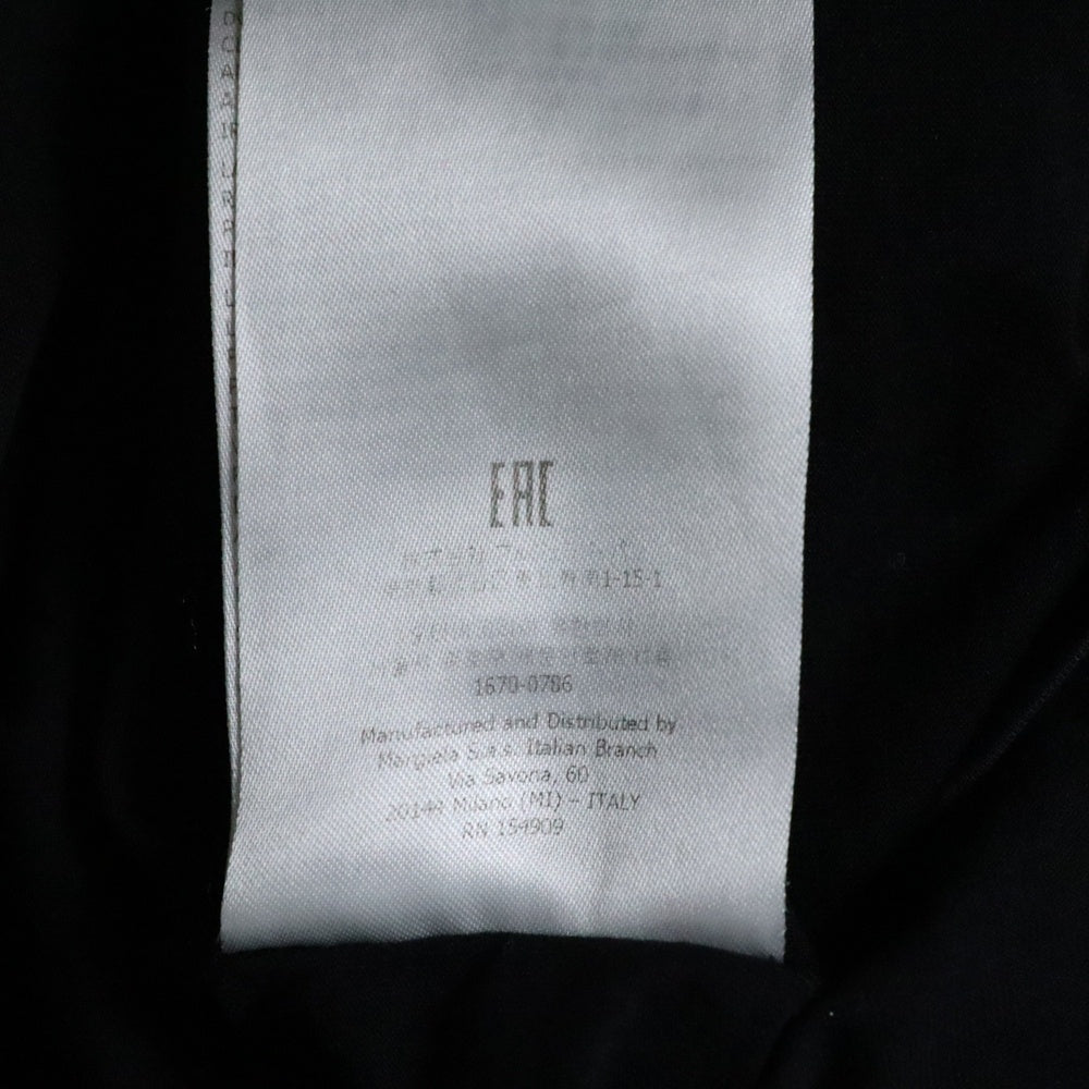 Maison Margiela 10(メゾン マルジェラ) 22AW ドット パンチホール カレンダーロゴ クルーネック 半袖Tシャツ カットソー ブラック S50GC0625 S22816