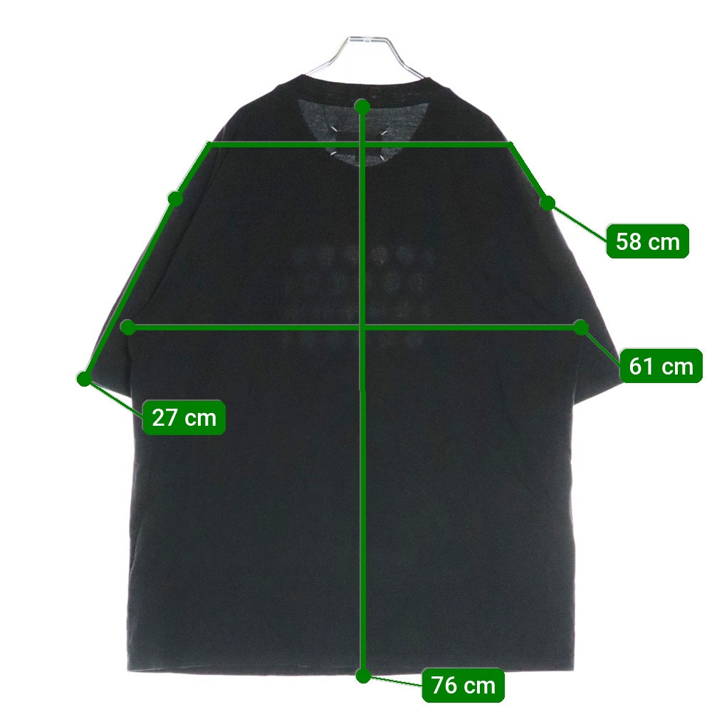 Maison Margiela 10(メゾン マルジェラ) 22AW ドット パンチホール カレンダーロゴ クルーネック 半袖Tシャツ カットソー ブラック S50GC0625 S22816