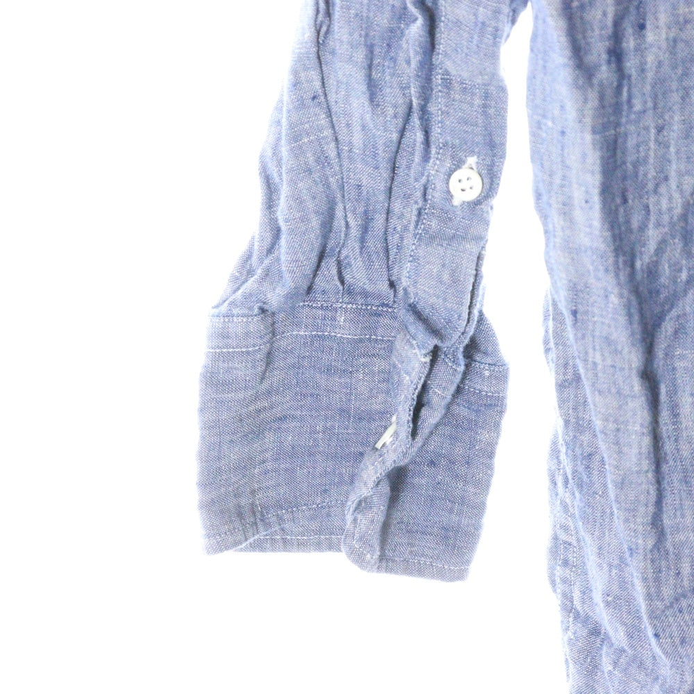 Maison Margiela 10(メゾン マルジェラ) 21SS オーバーサイズ リネン ボタンダウン 長袖シャツ インディゴ S50DL0469 S53726