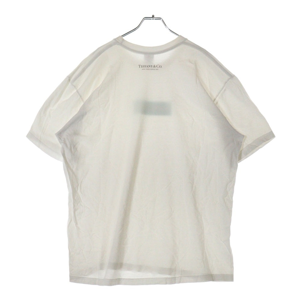 SUPREME(シュプリーム) 21AW ×TIFFANY&Co. Box Logo Tee ティファニー ボックスロゴ プリント クルーネック 半袖Tシャツカットソー ホワイト