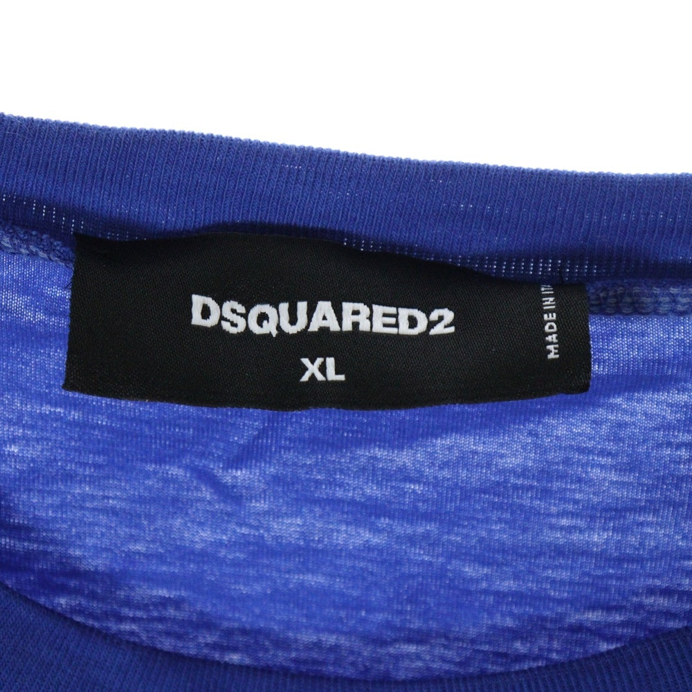 DSQUARED2(ディースクエアード) 21AW Cool Fit バンビ フロントプリント 半袖Tシャツ カットソー ブルー S71GD1106 S22427