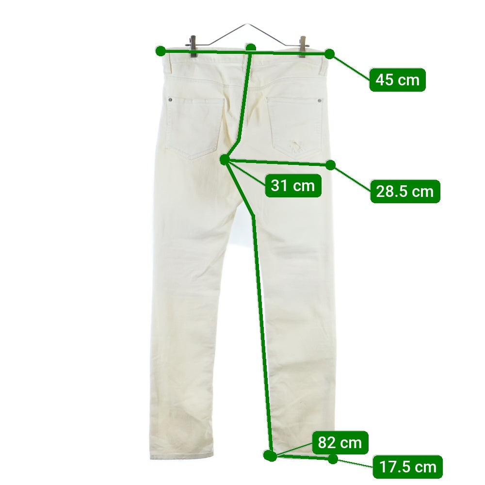 DSQUARED2(ディースクエアード) 14AW COOL GUY JEAN ストレッチ ダメージ加工 デニムパンツ ホワイト S74LA0669 S39781