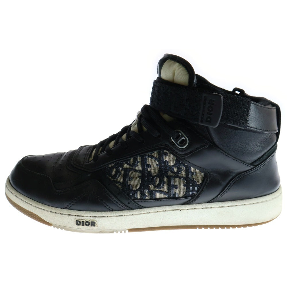 DIOR(ディオール) B27 CALF OBLIQUE カーフスキン オブリーク ジャガード レザー ハイカットスニーカー ブラック 3SH132ZIR