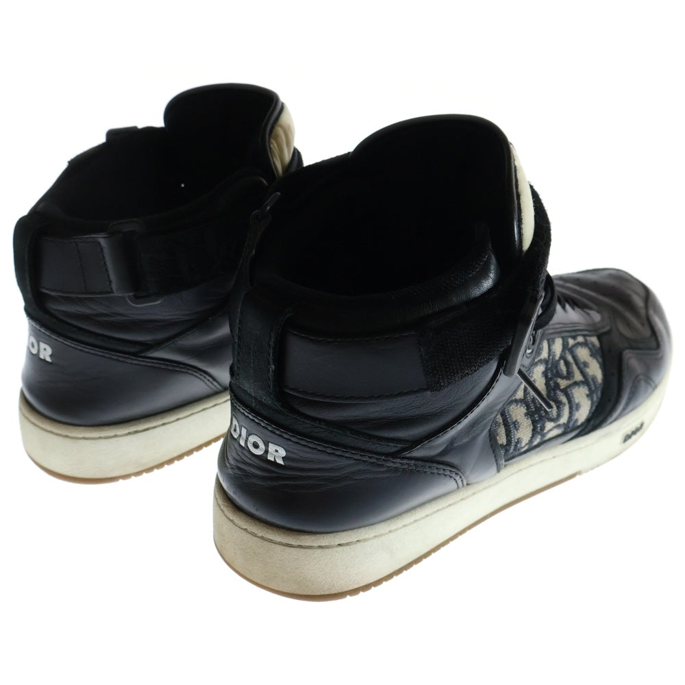 DIOR(ディオール) B27 CALF OBLIQUE カーフスキン オブリーク ジャガード レザー ハイカットスニーカー ブラック 3SH132ZIR