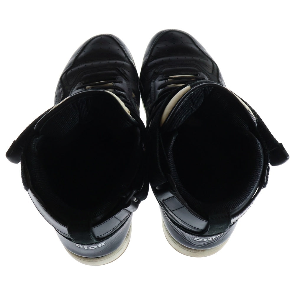 DIOR(ディオール) B27 CALF OBLIQUE カーフスキン オブリーク ジャガード レザー ハイカットスニーカー ブラック 3SH132ZIR