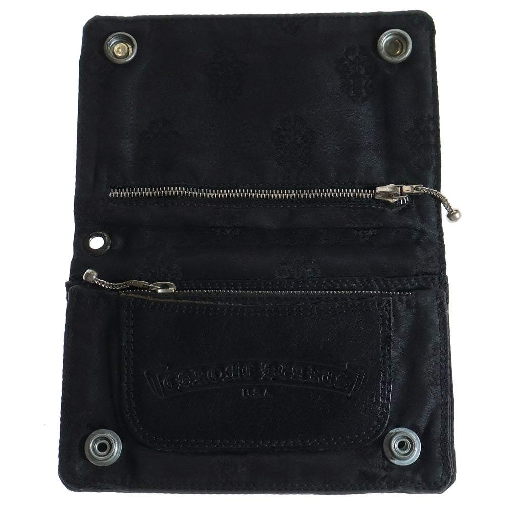 CHROME HEARTS(クロムハーツ) 2ZIP ナイロン ウォレット ブラック