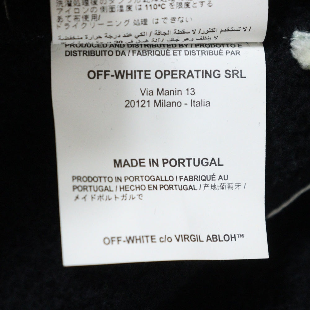 OFF-WHITE(オフホワイト) 17AW DIAG GALAXY OVER HOODIE ギャラクシー ビッグサイズ プルオーバーパーカー スウェット フーディ ブラック OMBB009F17619030