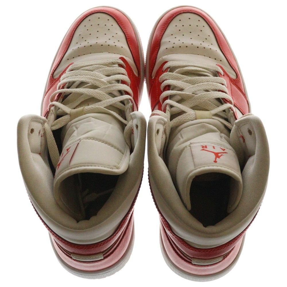 NIKE(ナイキ) WMNS AIR JORDAN 1 MID WHITE HABANERO RED ウィメンズ エアジョーダン1 ミッドカットスニーカー レッド US11/28cm BQ6472-116