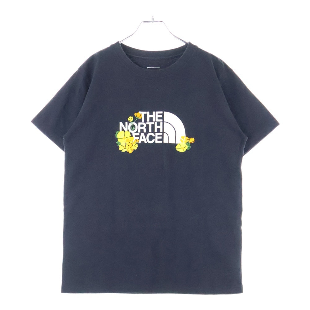 THE NORTH FACE(ザノースフェイス) フロント エンブロイド ロゴ刺繍 半袖Tシャツ カットソー ブラック NTW32247