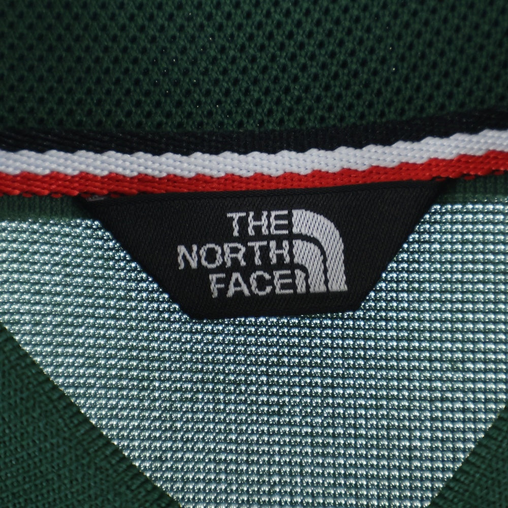 THE NORTH FACE(ザノースフェイス) ロゴ刺繍 右ポケット 半袖ポロシャツ カーキ NFK57D01
