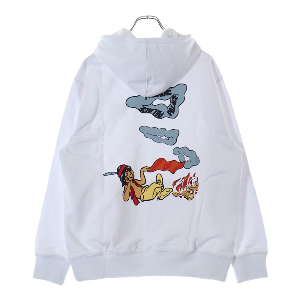 Palace Skateboards(パレススケートボーズ) 17AW SMOKE SIG HOOD スモーク シグ プリント プルオーバースウェットパーカー フーディ ホワイト
