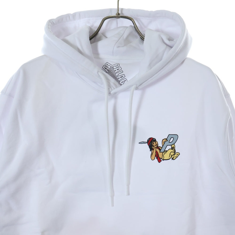 Palace Skateboards(パレススケートボーズ) 17AW SMOKE SIG HOOD スモーク シグ プリント プルオーバースウェットパーカー フーディ ホワイト