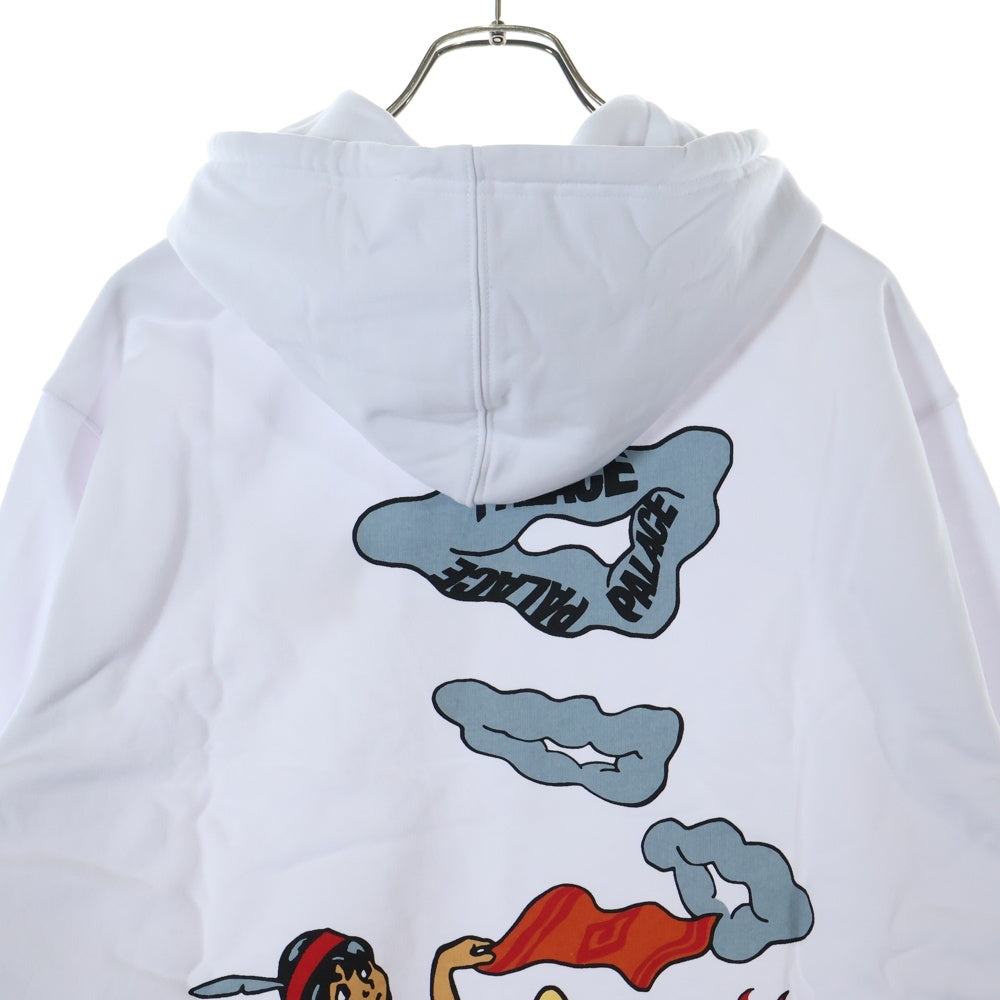 Palace Skateboards(パレススケートボーズ) 17AW SMOKE SIG HOOD スモーク シグ プリント プルオーバースウェットパーカー フーディ ホワイト