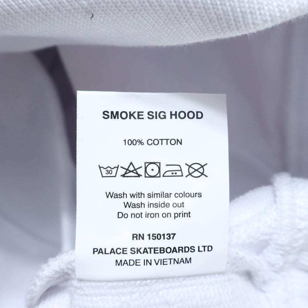 Palace Skateboards(パレススケートボーズ) 17AW SMOKE SIG HOOD スモーク シグ プリント プルオーバースウェットパーカー フーディ ホワイト