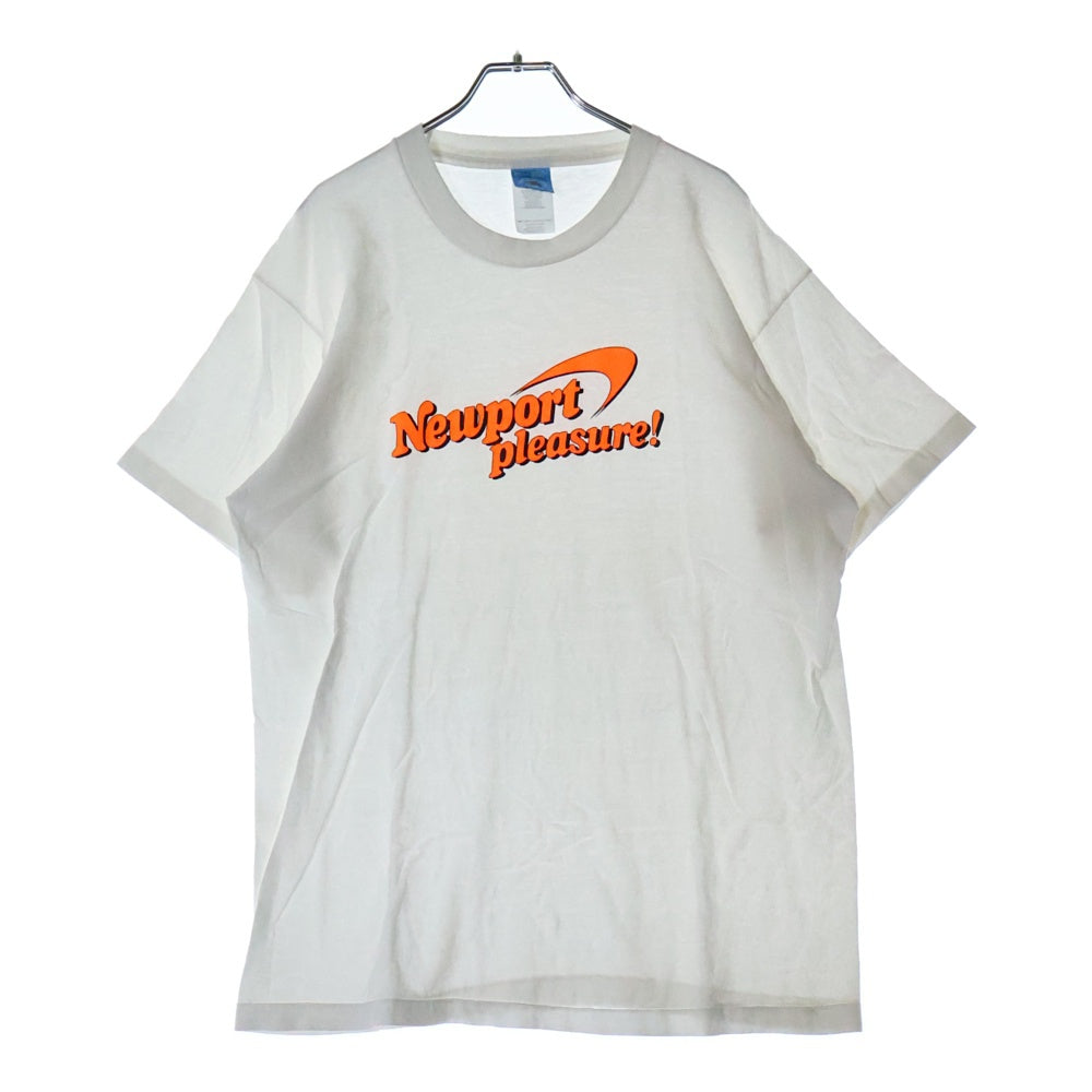 VINTAGE(ヴィンテージ) 90s Newport Pleasure Tee ニューポート FRUITSタグ フロントロゴ プリント クルーネック 半袖Tシャツ カットソー ホワイト