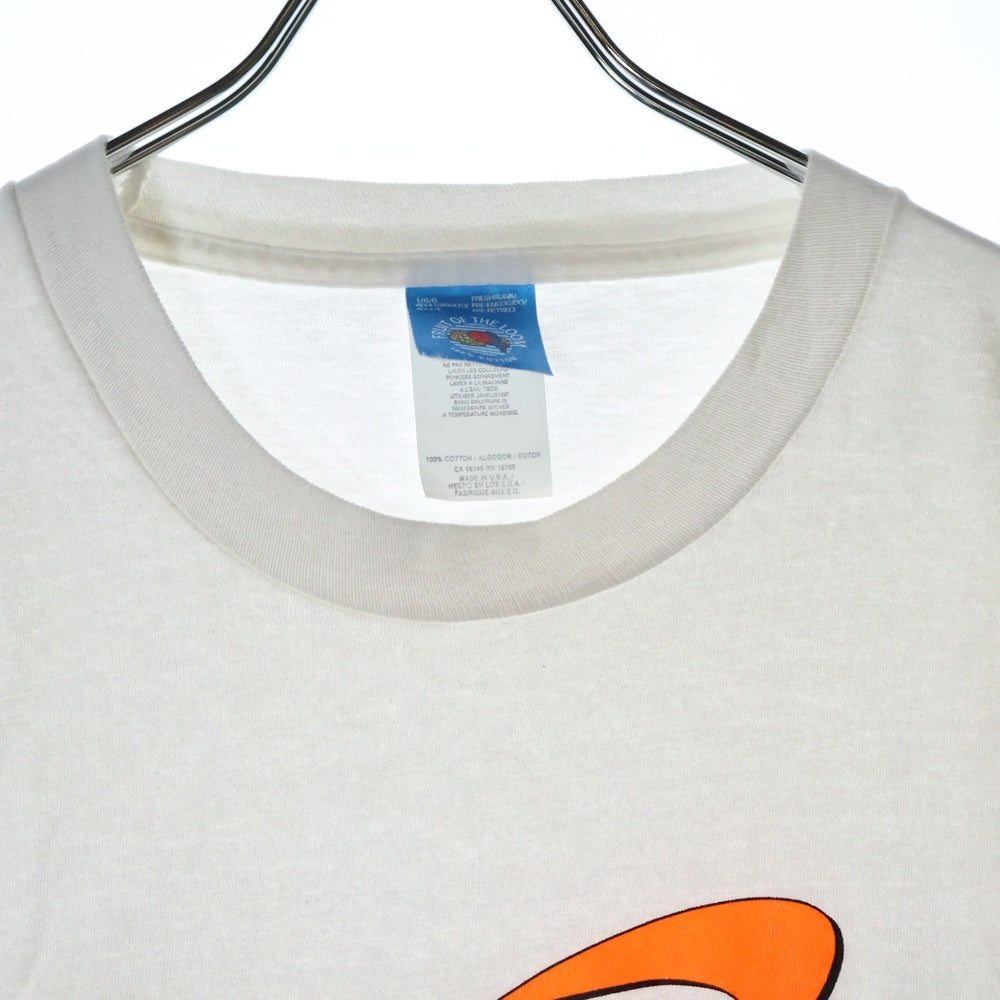 VINTAGE(ヴィンテージ) 90s Newport Pleasure Tee ニューポート FRUITSタグ フロントロゴ プリント クルーネック 半袖Tシャツ カットソー ホワイト