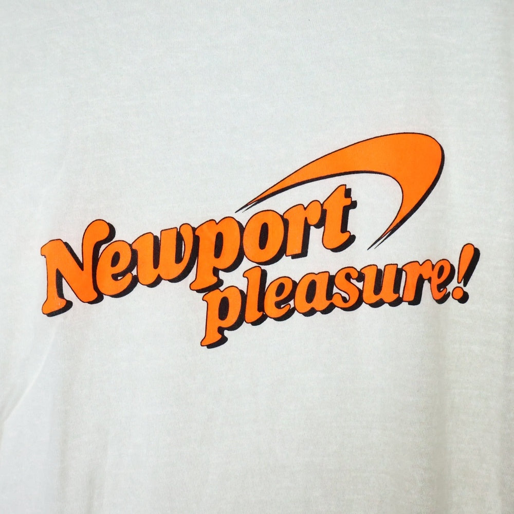 VINTAGE(ヴィンテージ) 90s Newport Pleasure Tee ニューポート FRUITSタグ フロントロゴ プリント クルーネック 半袖Tシャツ カットソー ホワイト