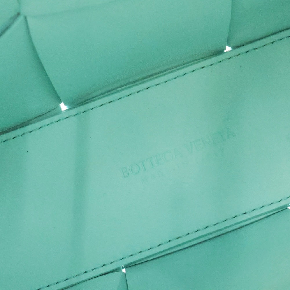 BOTTEGA VENETA(ボッテガヴェネタ) 2WAY キャンディー アルコトート イントレチャート ポーチ付き レザー ハンドバッグ ショルダーバッグ ミントブルー 729029