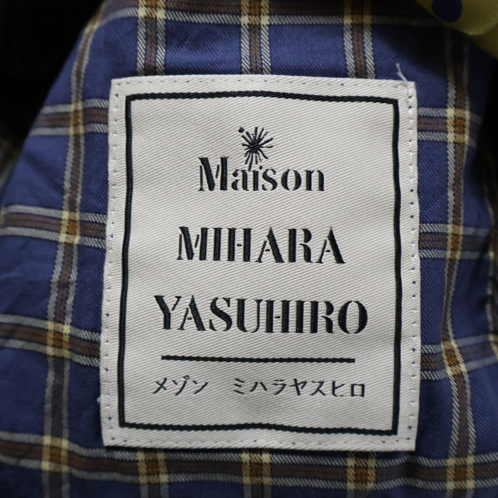 MIHARA YASUHIRO(ミハラヤスヒロ) Mix Pattern Shirts ミックスパターン ドッキング半袖シャツ ネイビー/カーキ A02SH171