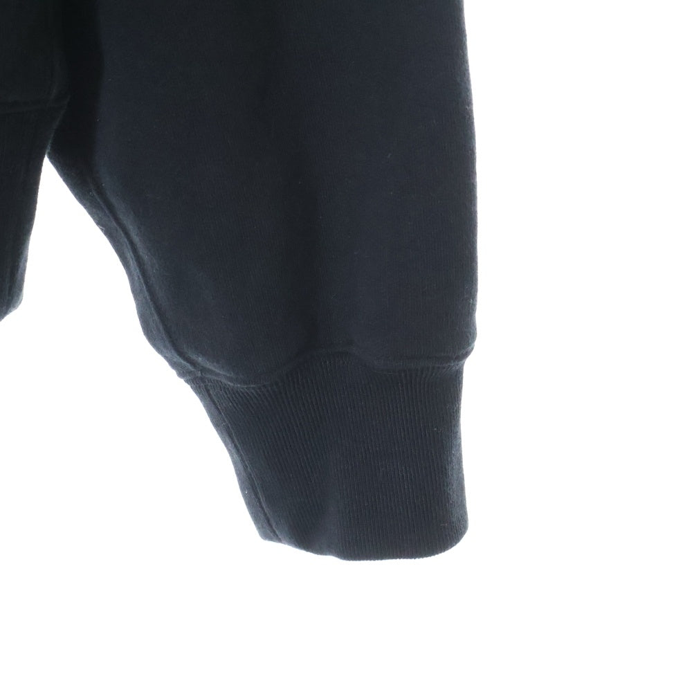 AMBUSH(アンブッシュ) FLEECE WORKSHOP HOODIE フロント 胸ロゴ プリント プルオーバーパーカー ブラック 12113700