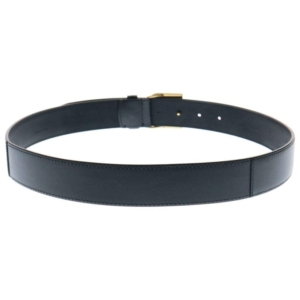 BALENCIAGA(バレンシアガ) Bロゴ ゴールドバックル レザーベルト ブラック 655956