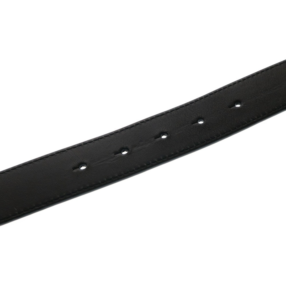 BALENCIAGA(バレンシアガ) Bロゴ ゴールドバックル レザーベルト ブラック 655956