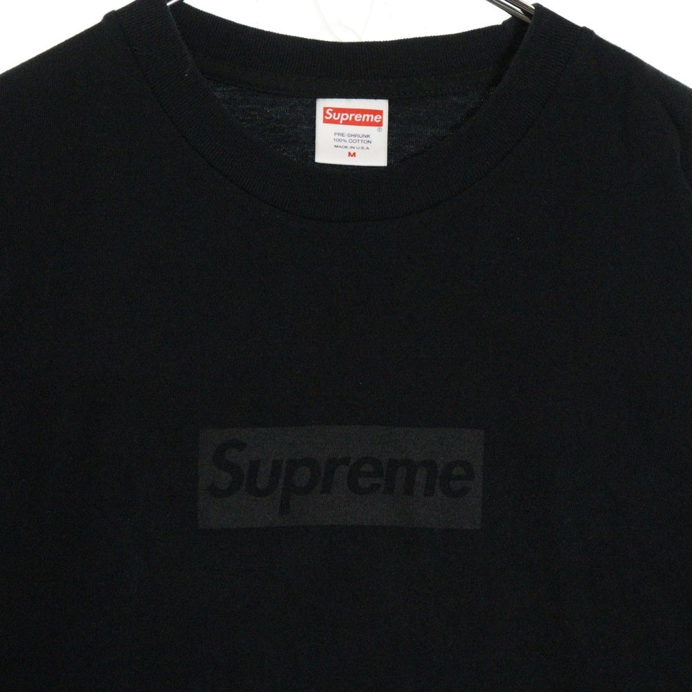 SUPREME(シュプリーム) 23SS Tonal Box Logo Tee トーナル ボックスロゴ プリント クルーネック 半袖Tシャツ カットソー ブラック
