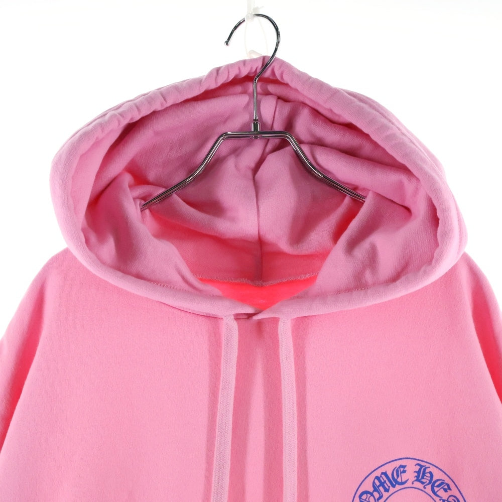 CHROME HEARTS(クロムハーツ) SWTSHRT PLVR LTD NYC限定 バックホースシュープリント プルオーバースウェットパーカー フーディ ピンク