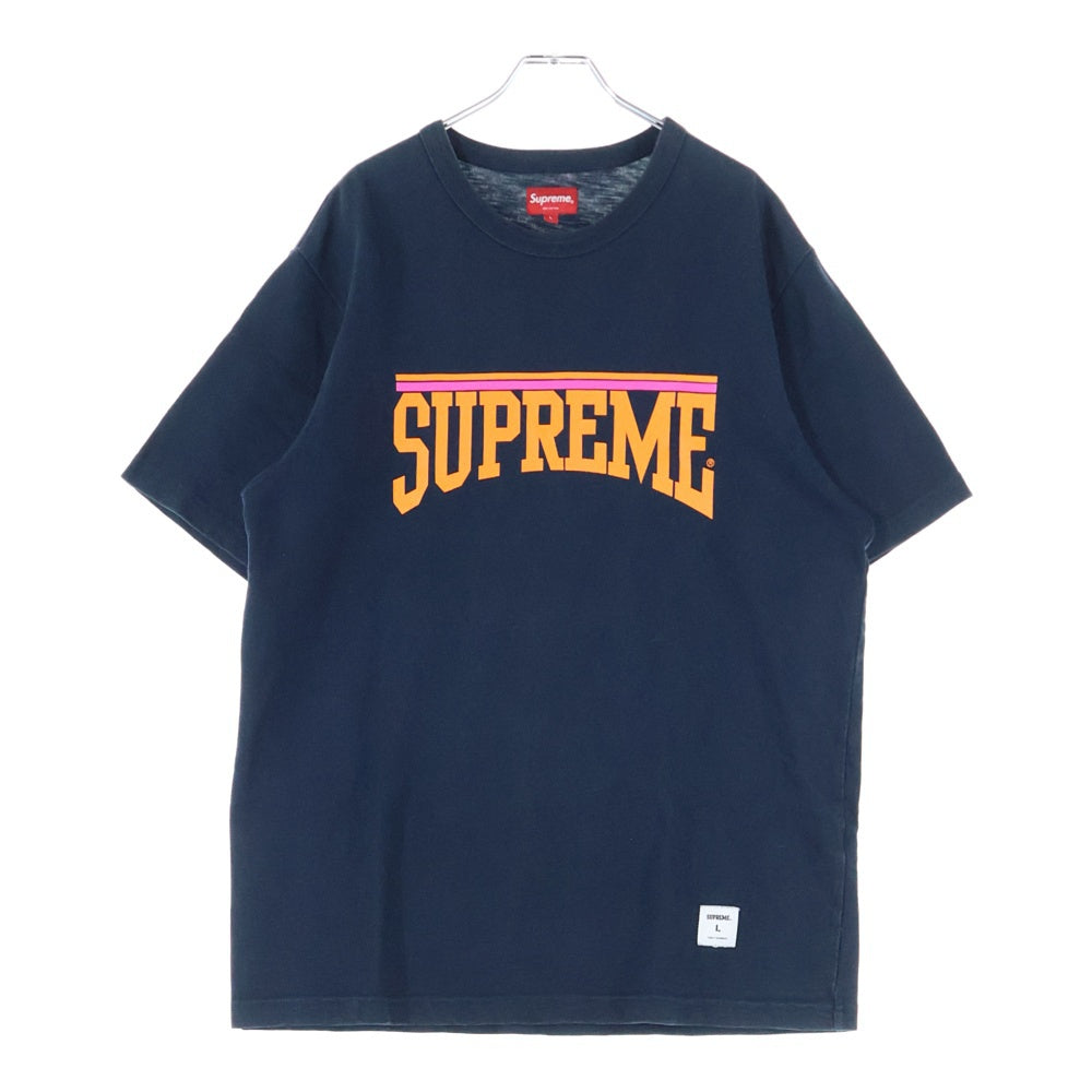 SUPREME(シュプリーム) 18SS Arch S/S Top アーチロゴ フロントプリント クルーネック 半袖Tシャツ カットソー ネイビー