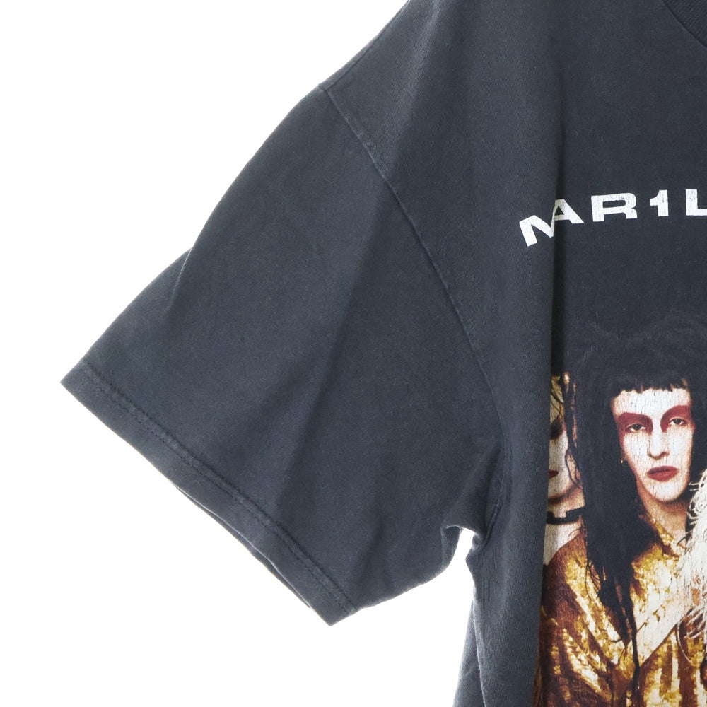 VINTAGE(ヴィンテージ) 90s MARILYN MANSON Sex Drugs and Rock&Roll Tour フロントプリント 半袖Tシャツ カットソー ブラック