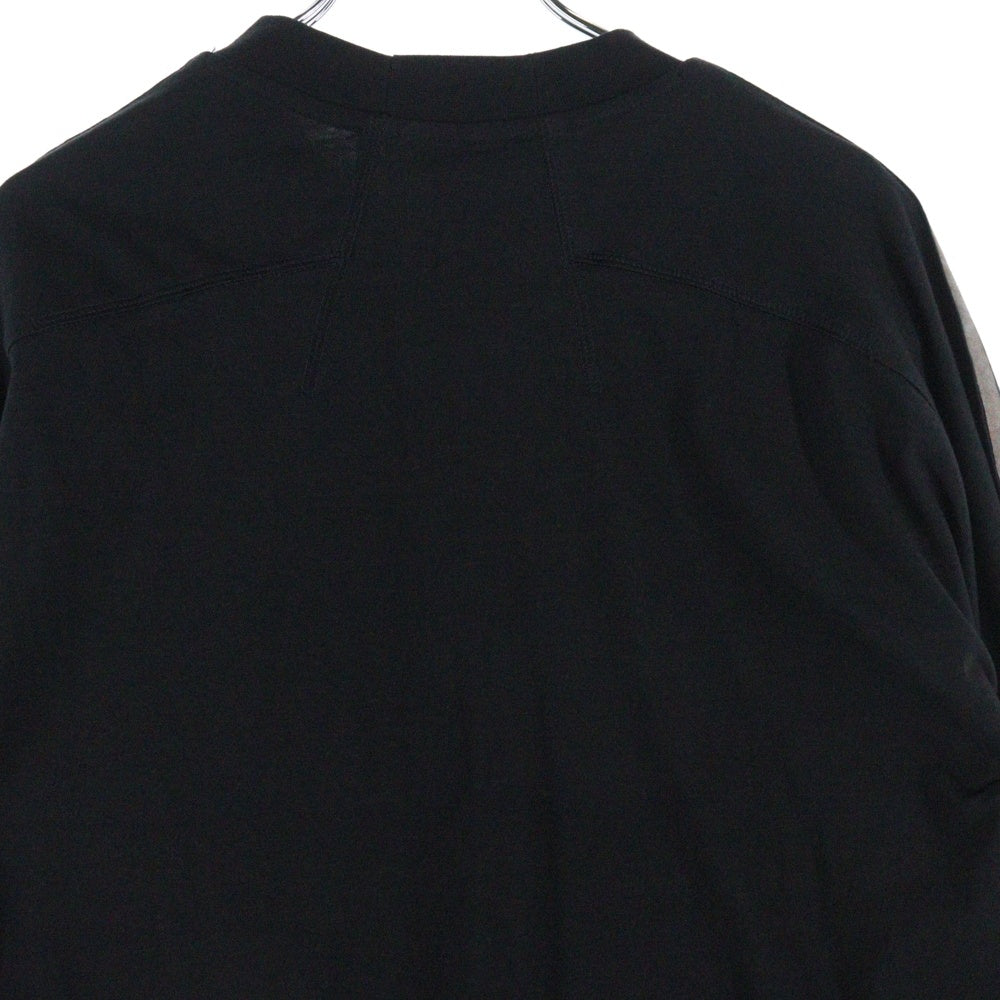 Y-3(ワイスリー) × yohji Yamamoto 3S LS TEE ヨウジヤマモト 3ストライプ フロントロゴプリント クルーネック 長袖Tシャツ ブラック DP0771
