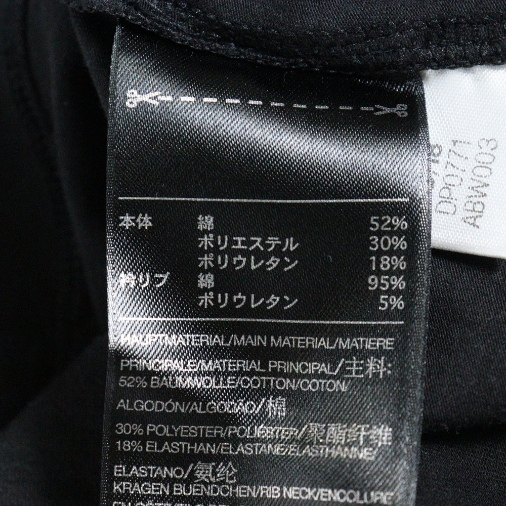 Y-3(ワイスリー) × yohji Yamamoto 3S LS TEE ヨウジヤマモト 3ストライプ フロントロゴプリント クルーネック 長袖Tシャツ ブラック DP0771