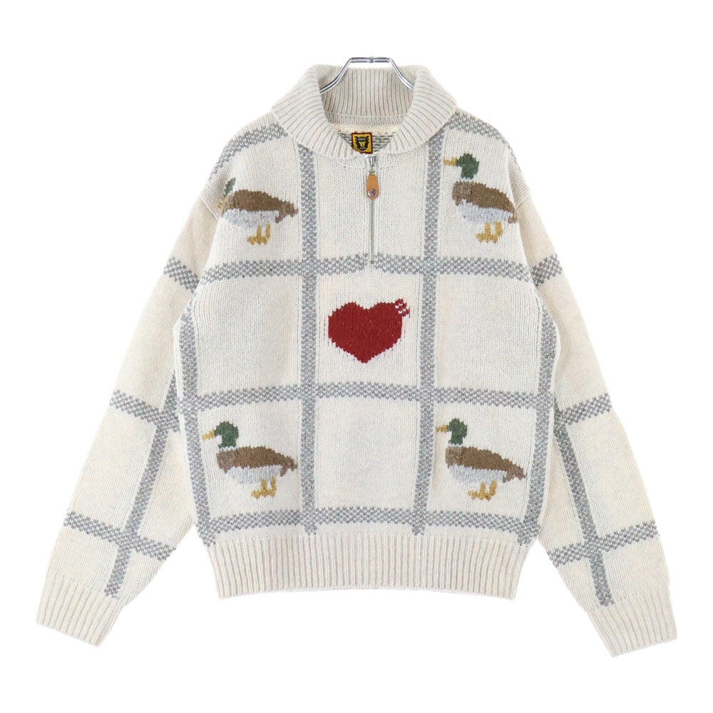 HUMAN MADE(ヒューマンメイド) Animal Half Zip Knit Sweater アニマル総柄 ハーフジップ ニット セーターHM28CS015