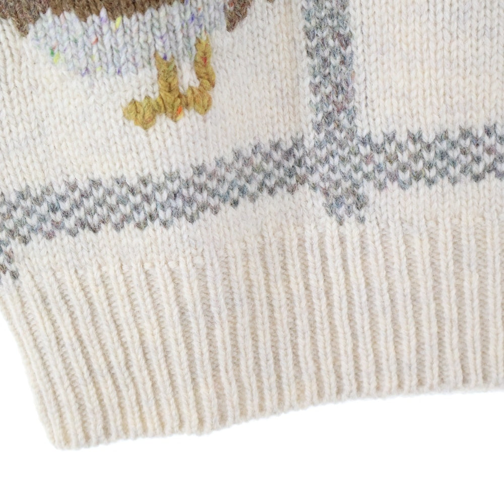 HUMAN MADE(ヒューマンメイド) Animal Half Zip Knit Sweater アニマル総柄 ハーフジップ ニット セーターHM28CS015