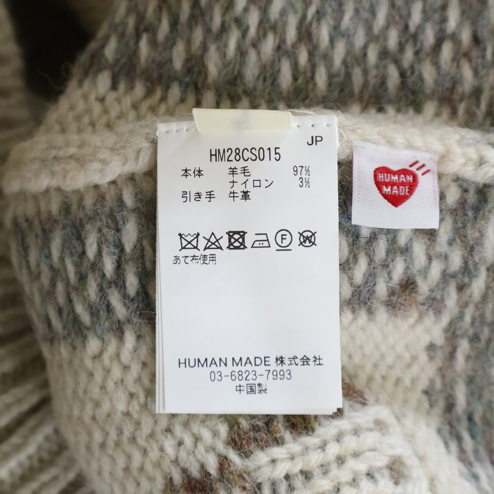 HUMAN MADE(ヒューマンメイド) Animal Half Zip Knit Sweater アニマル総柄 ハーフジップ ニット セーターHM28CS015