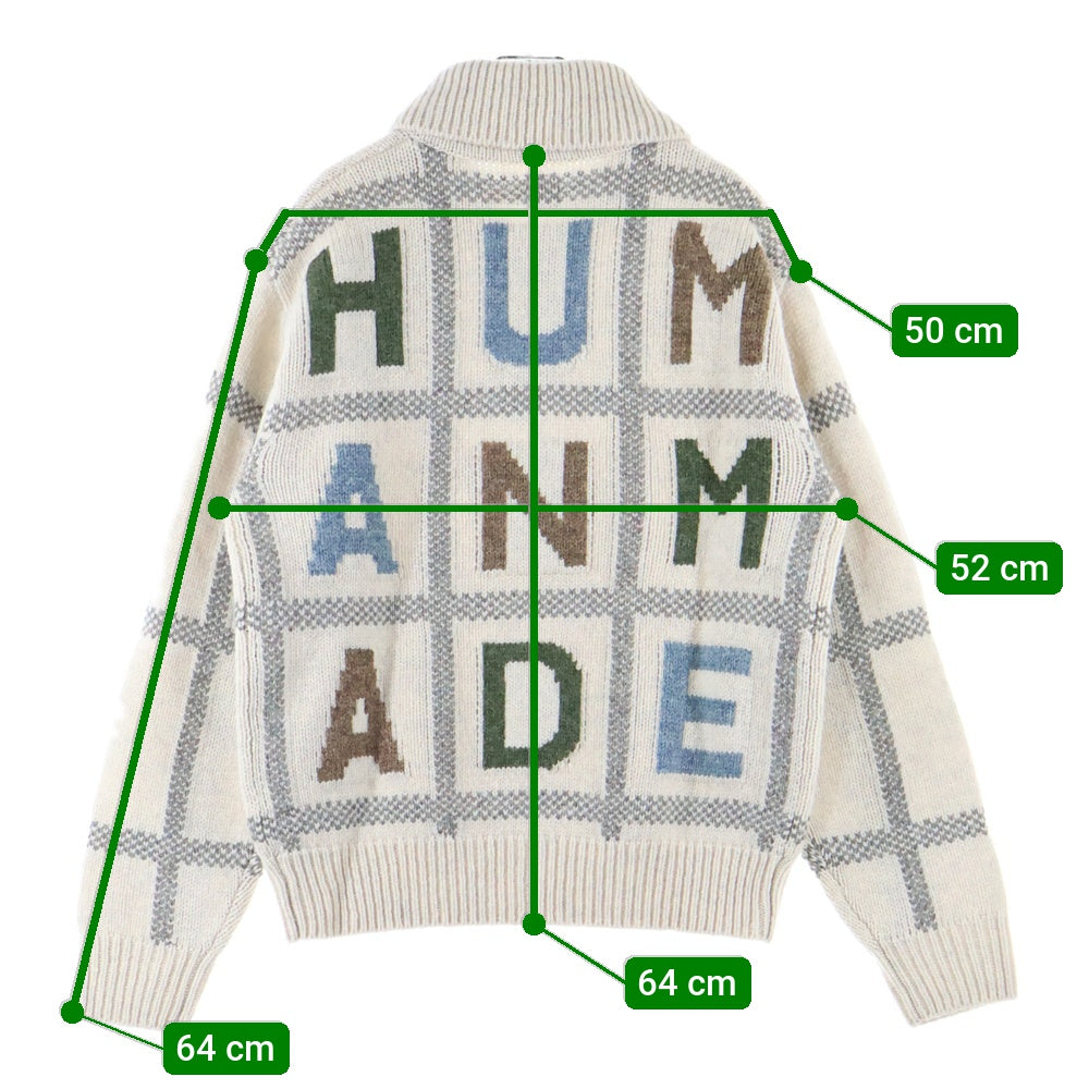 HUMAN MADE(ヒューマンメイド) Animal Half Zip Knit Sweater アニマル総柄 ハーフジップ ニット セーターHM28CS015