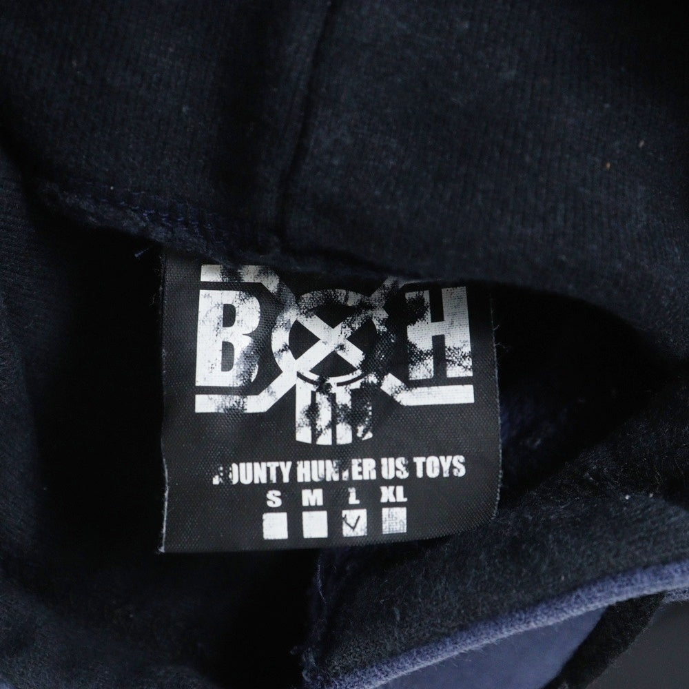 BOUNTY HUNTER(バウンティーハンター) Wanderers Logo ワンダラーズ ロゴ プルオーバー スウェット パーカー フーディ ネイビー