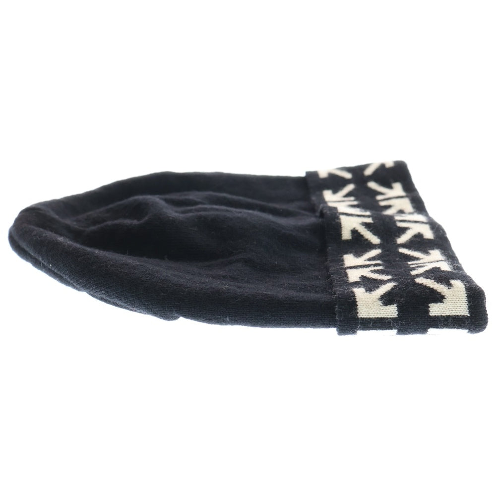 OFF-WHITE(オフホワイト) ARROWS BEANIE アローズ ロゴ ニットビーニー キャップ 帽子 ブラック OMLC012E20KNI001