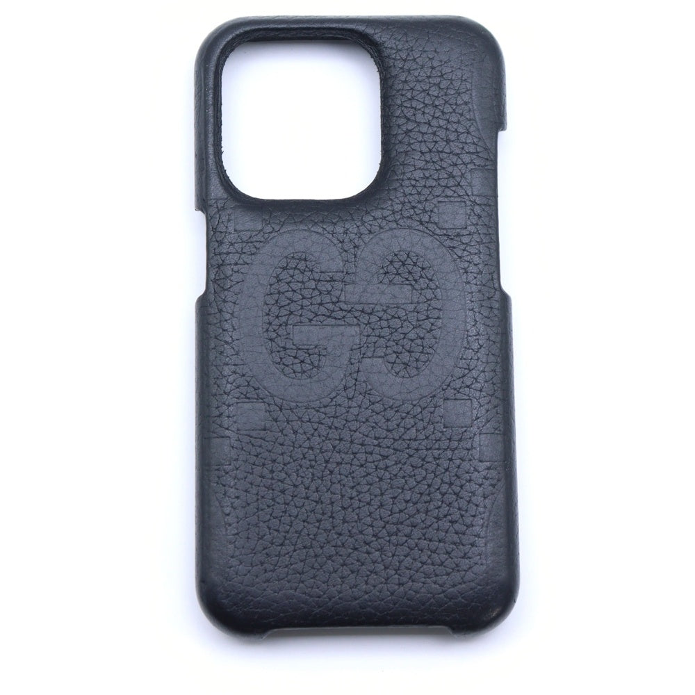 GUCCI(グッチ) ジャンボ GGロゴ iPhone15 PRO アイフォンケース スマホケース ブラック 760221-617664