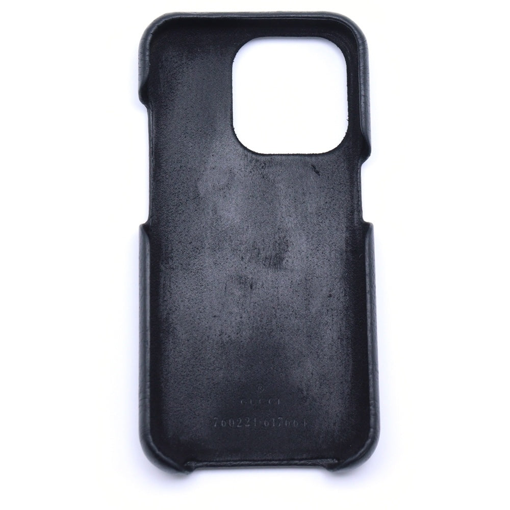 GUCCI(グッチ) ジャンボ GGロゴ iPhone15 PRO アイフォンケース スマホケース ブラック 760221-617664