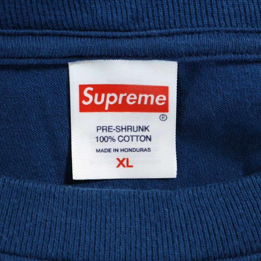 SUPREME(シュプリーム) 24AW Connect Tee コネクト ロゴ クルーネック 半袖Tシャツ カットソー ブルー