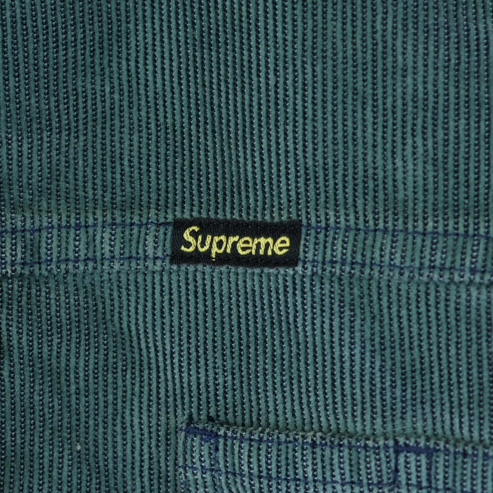 SUPREME(シュプリーム) 25SS Washed Corduroy Shirt ウォッシュド加工 長袖コーデュロイシャツ グリーン