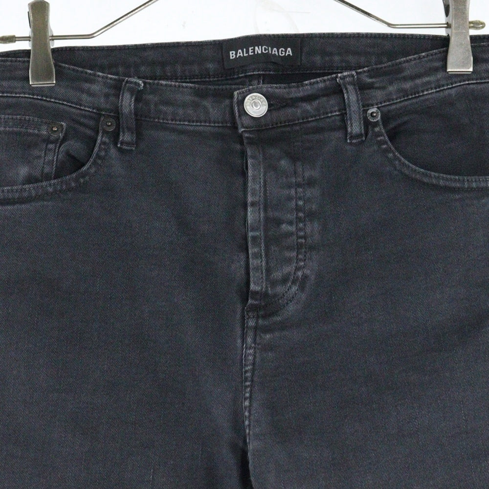 BALENCIAGA(バレンシアガ) 17AW Pre-Owned スリムストレート デニムパンツ スキニー ブラック UP57 2017 02171