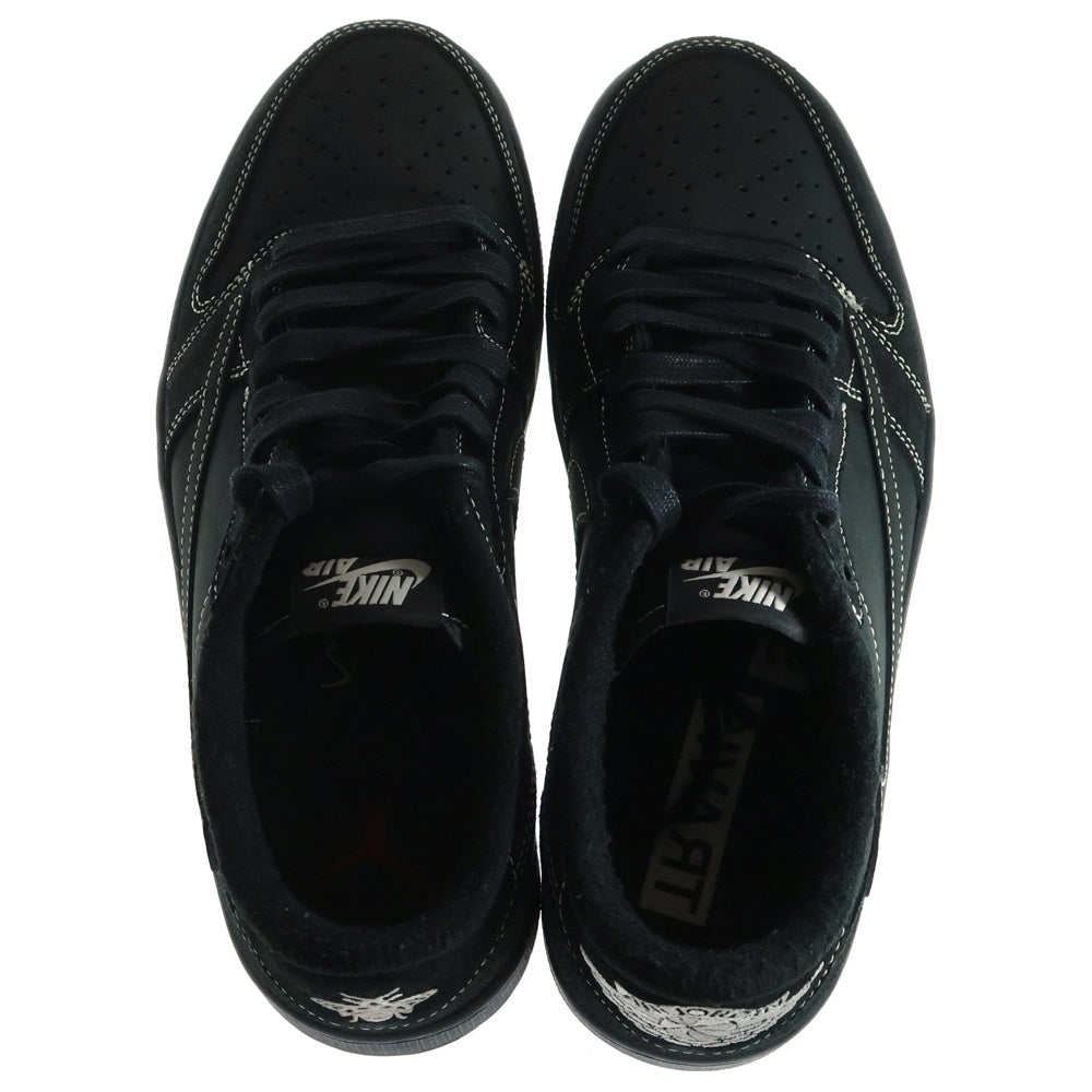 NIKE(ナイキ) ×TRAVIS SCOTT AIR JORDAN 1 LOW OG SP BLACK PHANTOM トラヴィススコット エアジョーダン1 ブラックファントム ローカットスニーカー US8.5/26.5cm DM7866-001