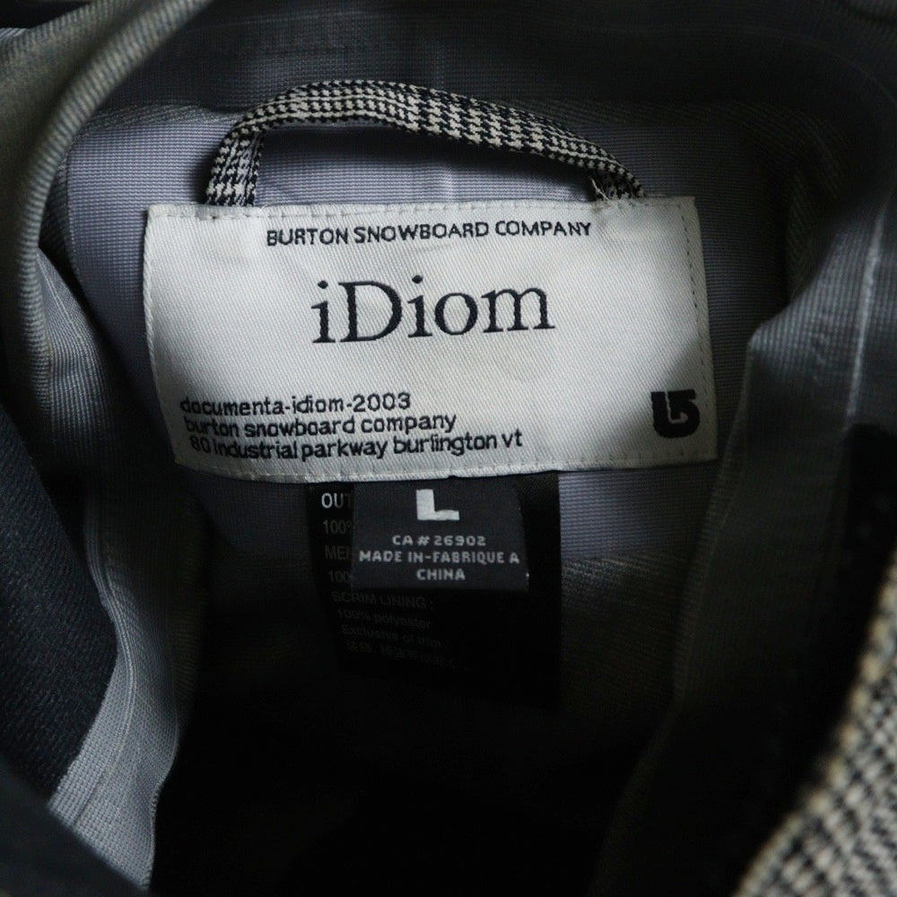 BURTON(バートン) 2003 iDiom 3L Jacket 1st イディオム スリーエル ジャケット フーディー 1stモデル グレー